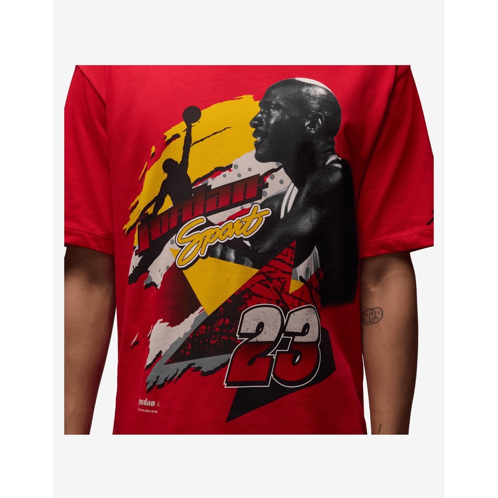 Jordan Mens TShirt Red Michael Jordan Graphic Print Air Jordan BRAND NEW Size M - Picture 2 of 11